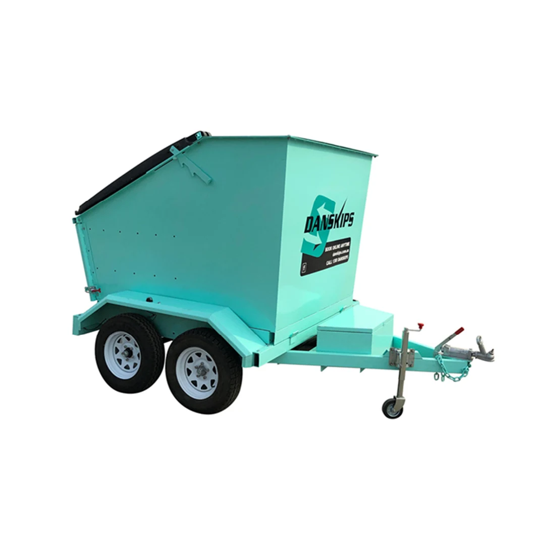 Customized Tandem Axle Skip Bin Tipper Trailer