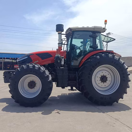 Trattore agricolo di alta qualità da 280 CV con ruote pesanti e cabina di lusso