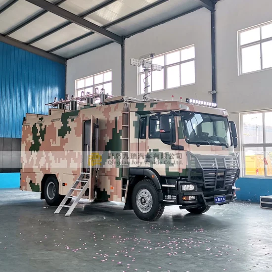 Veicolo di comando di comunicazione satellitare Sinotruk Howo 4X2 nuovo di zecca FAW Beiben Dongfeng Shacman Foton Secondo camion camion speciale per carichi pesanti